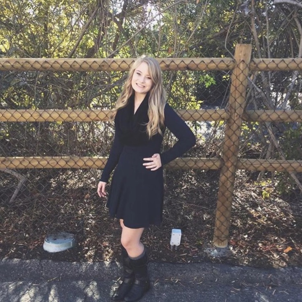 Dark Navy Blue Hollister Sweater Dress